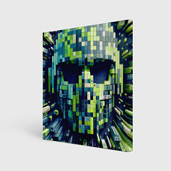 Холст квадратный Cyber face - ai art fantasy, цвет: 3D-принт