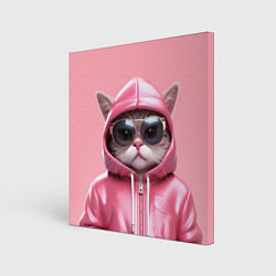 Картина квадратная Кошка в капюшоне