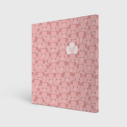 Картина квадратная Свинки паттерн