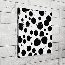 Холст квадратный Abstract black blots - ai art fantasy, цвет: 3D-принт — фото 2