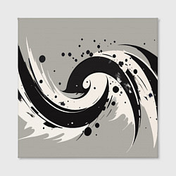 Холст квадратный Инь-янь абстракция - нейроарт, цвет: 3D-принт — фото 2