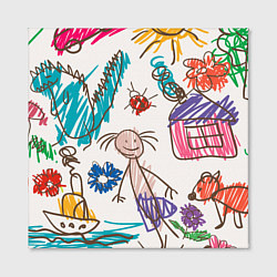 Холст квадратный Детский принт, цвет: 3D-принт — фото 2