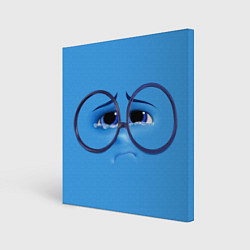 Картина квадратная Печаль эмоция - лицо крупное