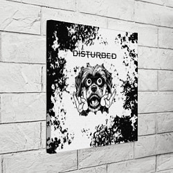 Холст квадратный Disturbed - рок пес, цвет: 3D-принт — фото 2