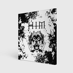 Холст квадратный HIM - рок пес, цвет: 3D-принт