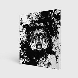 Холст квадратный Disturbed рок пес, цвет: 3D-принт