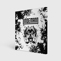 Холст квадратный Lindemann - рок пес, цвет: 3D-принт