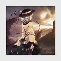 Холст квадратный Touhou Project Койши Комейдзи взгляд на рассвет, цвет: 3D-принт — фото 2