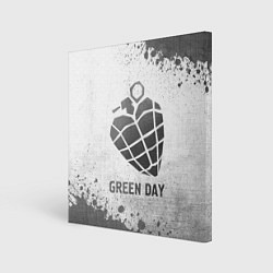 Холст квадратный Green Day - white gradient, цвет: 3D-принт