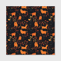 Холст квадратный Рыжие котики, цвет: 3D-принт — фото 2