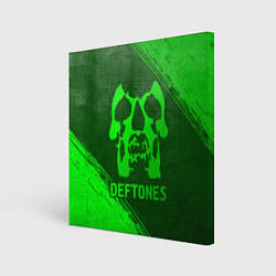 Холст квадратный Deftones - green gradient, цвет: 3D-принт