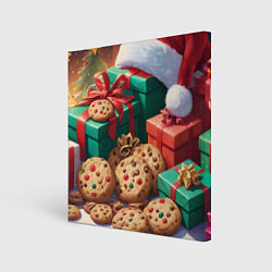 Картина квадратная Рождественские подарки