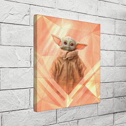 Холст квадратный Малыш Грогу, цвет: 3D-принт — фото 2