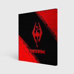 Холст квадратный Skyrim - red gradient, цвет: 3D-принт