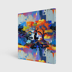 Картина квадратная Абстракция под деревом