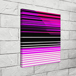 Холст квадратный Разноцветные вертикальные линии, цвет: 3D-принт — фото 2