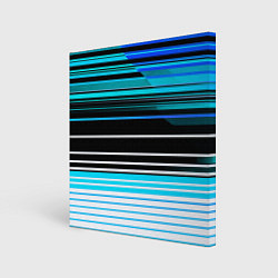 Холст квадратный Разноцветные вертикальные линии, цвет: 3D-принт