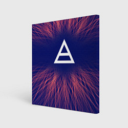 Холст квадратный Thirty Seconds to Mars red energy, цвет: 3D-принт