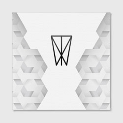 Холст квадратный Within Temptation white poly, цвет: 3D-принт — фото 2