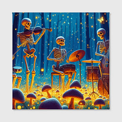 Холст квадратный Квинтет скелетов в сказочном лесу, цвет: 3D-принт — фото 2