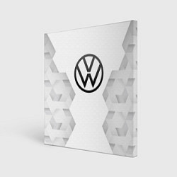 Холст квадратный Volkswagen white poly, цвет: 3D-принт