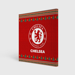 Холст квадратный Chelsea new year, цвет: 3D-принт