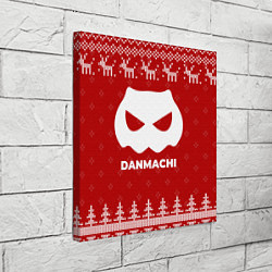 Холст квадратный Новогодний DanMachi с оленями, цвет: 3D-принт — фото 2