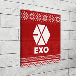 Холст квадратный Новогодний Exo, цвет: 3D-принт — фото 2