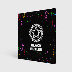 Холст квадратный Black Butler конфети, цвет: 3D-принт