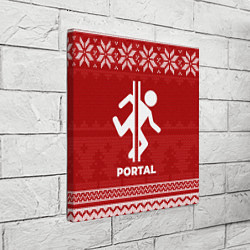 Холст квадратный Новогодний Portal, цвет: 3D-принт — фото 2