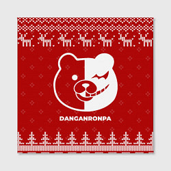 Холст квадратный Новогодний Danganronpa с оленями, цвет: 3D-принт — фото 2