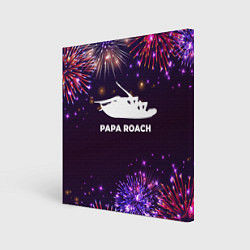Холст квадратный Праздничный Papa Roach, цвет: 3D-принт