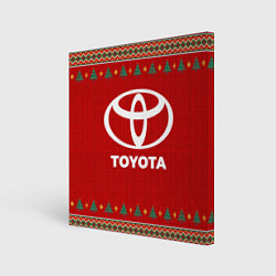 Холст квадратный Toyota new year, цвет: 3D-принт