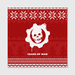 Холст квадратный Новогодний Gears of War, цвет: 3D-принт — фото 2