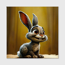 Холст квадратный Милый зайчик, цвет: 3D-принт — фото 2