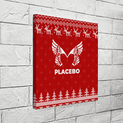 Холст квадратный Новогодний Placebo с оленями, цвет: 3D-принт — фото 2
