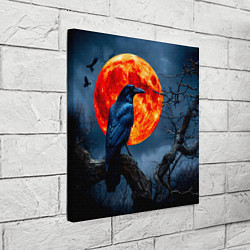 Холст квадратный Ворон на закате, цвет: 3D-принт — фото 2