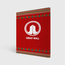Холст квадратный Great Wall new year, цвет: 3D-принт
