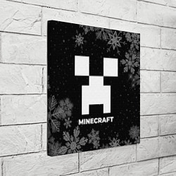 Холст квадратный Снежный Minecraft, цвет: 3D-принт — фото 2