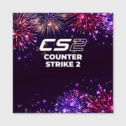 Холст квадратный Праздничный Counter Strike 2, цвет: 3D-принт — фото 2