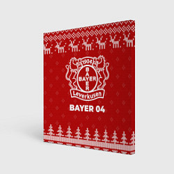 Холст квадратный Новогодний Bayer 04 с оленями, цвет: 3D-принт