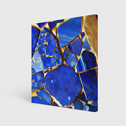 Картина квадратная A gold mineral in a blue stone