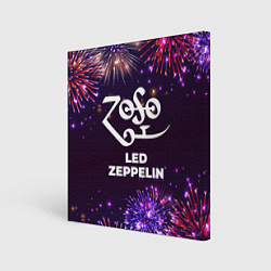 Холст квадратный Праздничный Led Zeppelin, цвет: 3D-принт