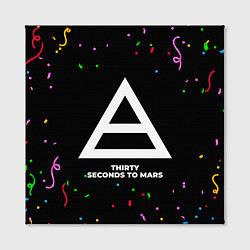 Холст квадратный Thirty Seconds to Mars конфети, цвет: 3D-принт — фото 2