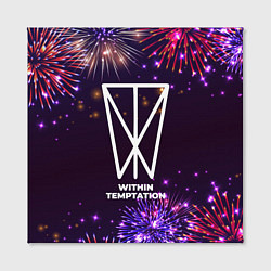 Холст квадратный Праздничный Within Temptation, цвет: 3D-принт — фото 2