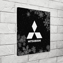 Холст квадратный Снежный Mitsubishi, цвет: 3D-принт — фото 2