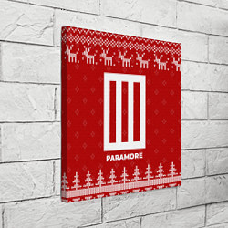 Холст квадратный Новогодний Paramore с оленями, цвет: 3D-принт — фото 2