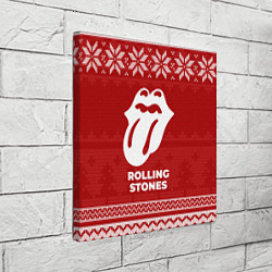Холст квадратный Новогодний Rolling Stones, цвет: 3D-принт — фото 2