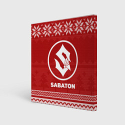 Холст квадратный Новогодний Sabaton, цвет: 3D-принт