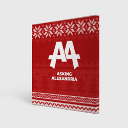 Холст квадратный Новогодний Asking Alexandria, цвет: 3D-принт